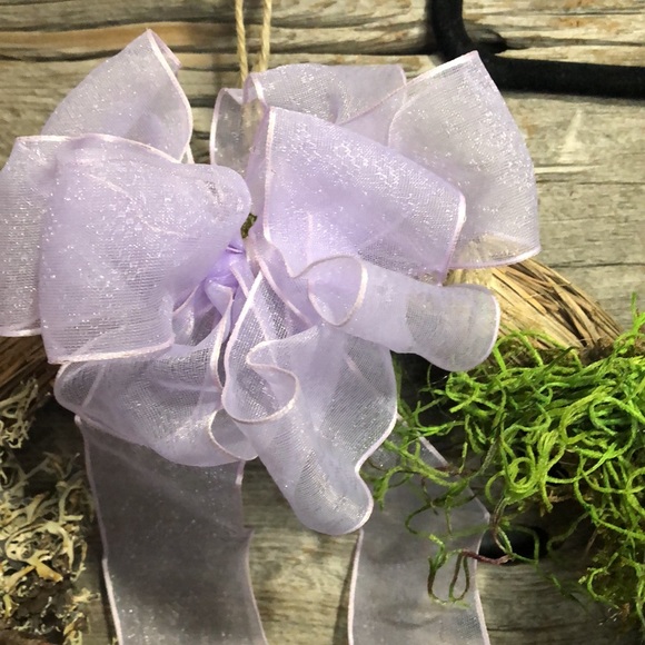 Straw spring wreaths 🍄 mushroom moss cottage core succulents bird - Picture 11 of 14